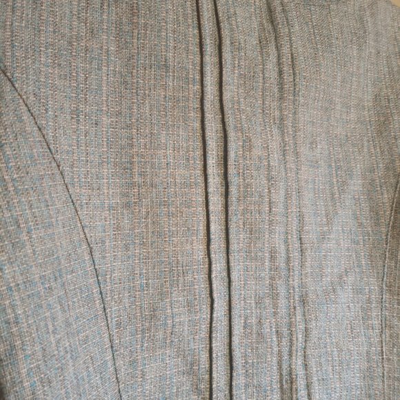 Preppy Light Academia Turquoise and Beige Blazer - Picture 4 of 5